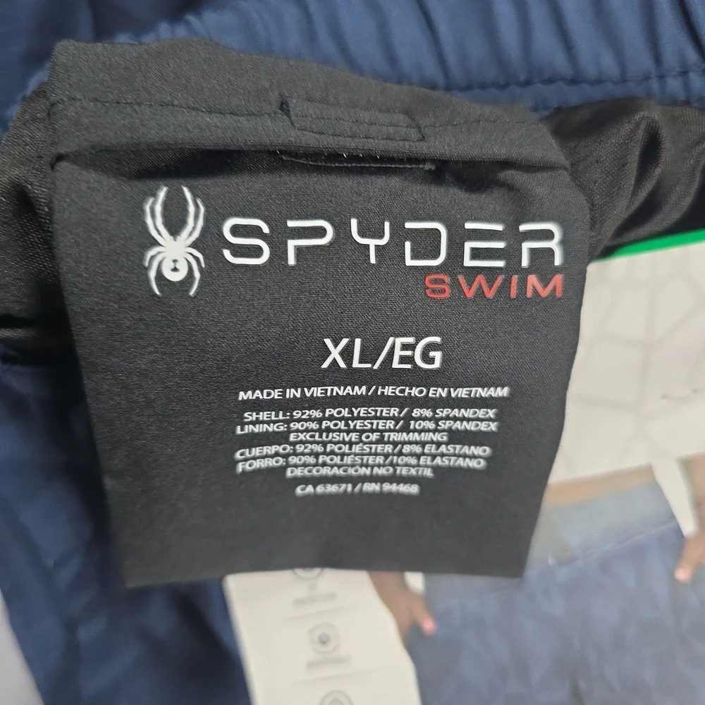 Spyder Men's Swim Shorts, Dark Blue, Size XL NWT